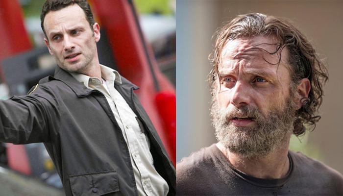 Rick dans L'évolution physique de vos 10 personnages préférés dans The Walking Dead ! Votez pour les changements les plus choquants !