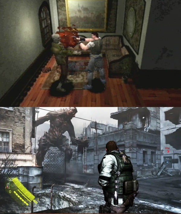 Resident Evil (1996-2013) dans 10 jeux mythiques dont les graphismes se sont améliorés de manière impressionnante