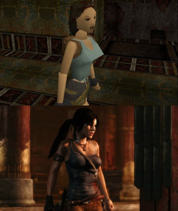 Tomb Raider (1996 — 2013) dans 10 jeux mythiques dont les graphismes se sont améliorés de manière impressionnante